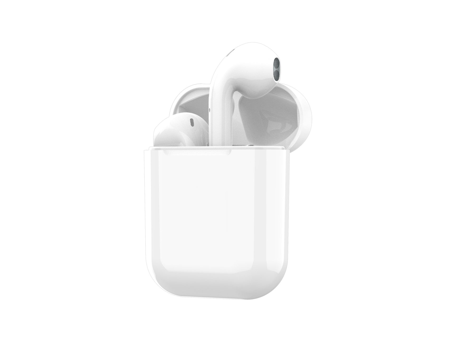 Techancy Auricular Sem Fios Tws Branco KP2707, Bluetooth 5.3, Auricular Estéreo Com Conversação, Reprodução De Música 5h-0