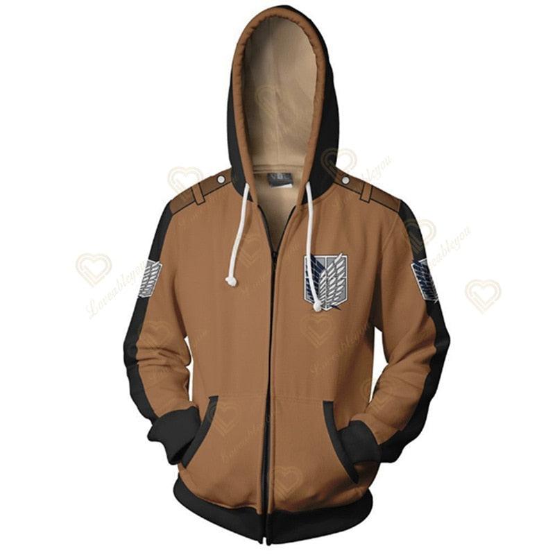 Attack on Titan Simple 3D Hoodie-0