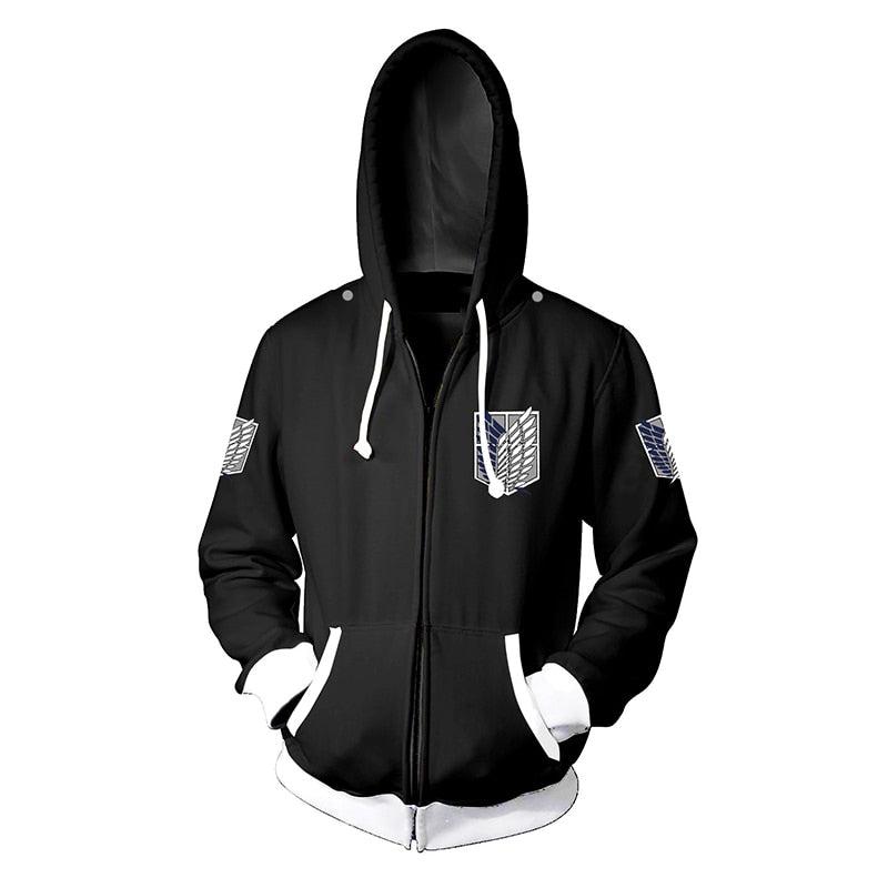 Attack on Titan Simple 3D Hoodie-4