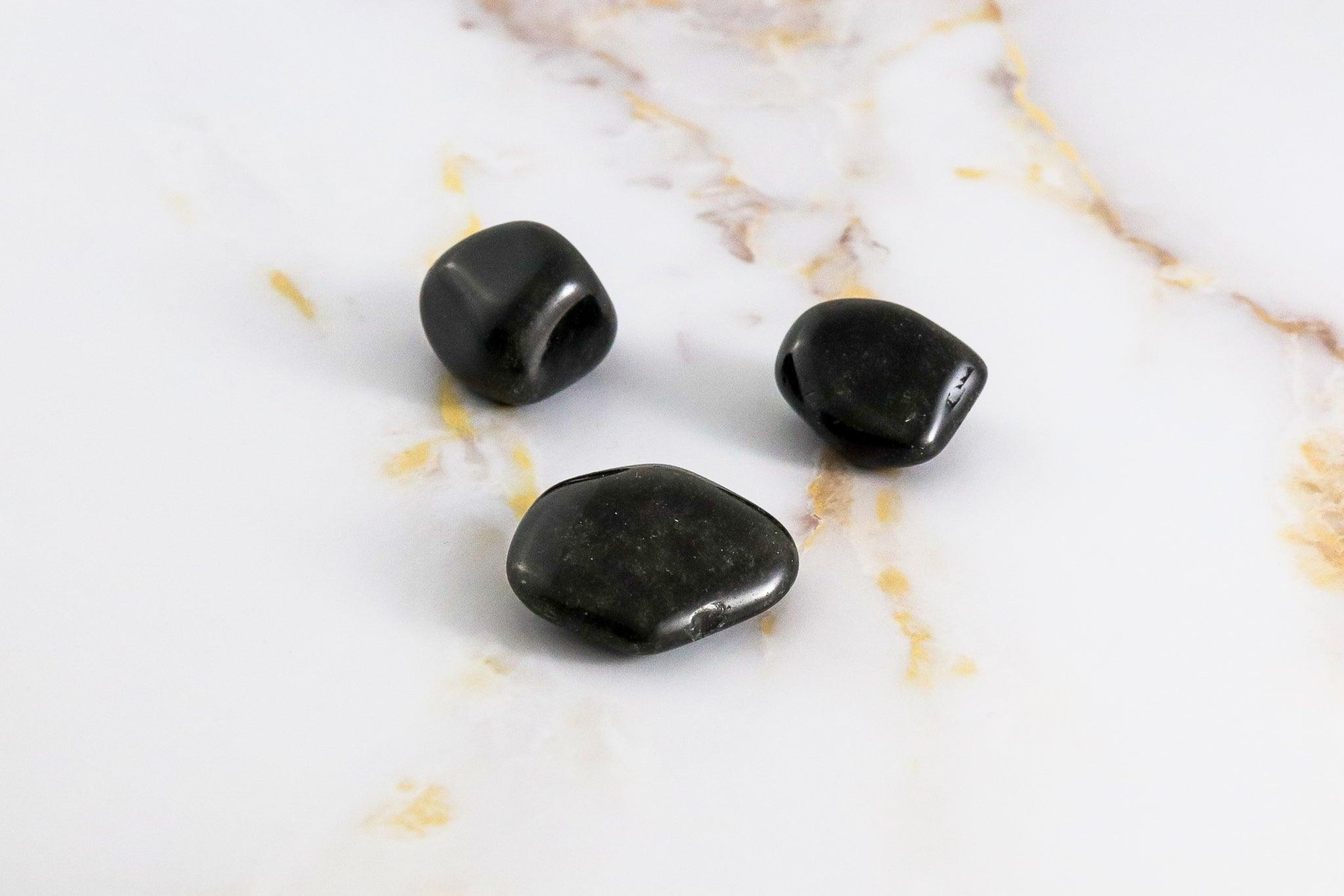 Silver Obsidian rolled stone-1