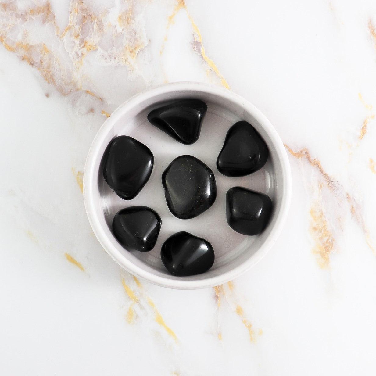 Silver Obsidian rolled stone-0
