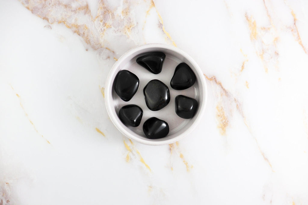 Silver Obsidian rolled stone-4